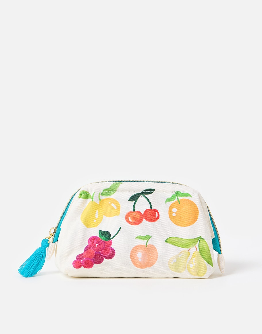 Fruit Salad White Makeup Bag